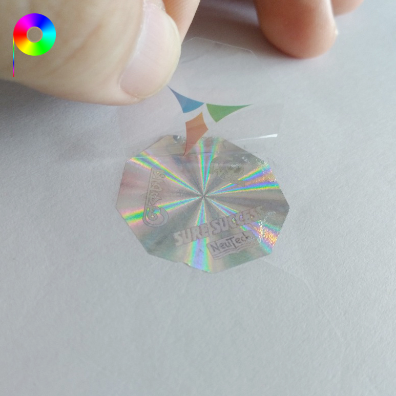 One-time Use Various Colors or Sizes Security Hologram Sticker with Custom Hologram