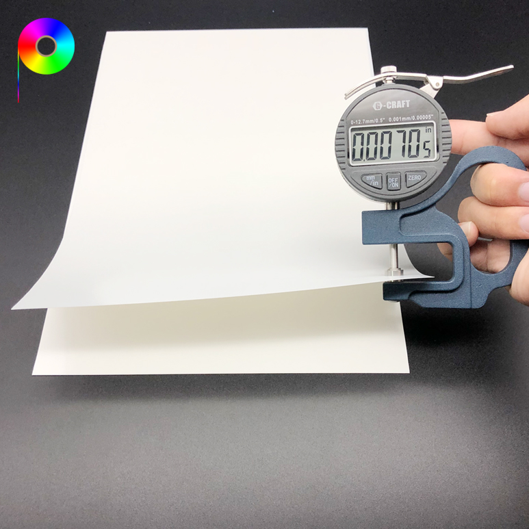 180micron 210mm*297mm A4 Size Waterproof White Color PET Medical Film for Inkjet Printing