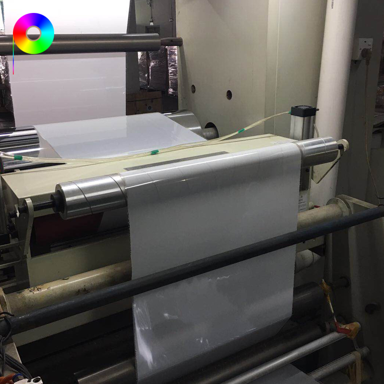 white color tamper evident film 25/36/50 micron Milky White Color PET Tamper Evident Film Printed by White Opaque Ink