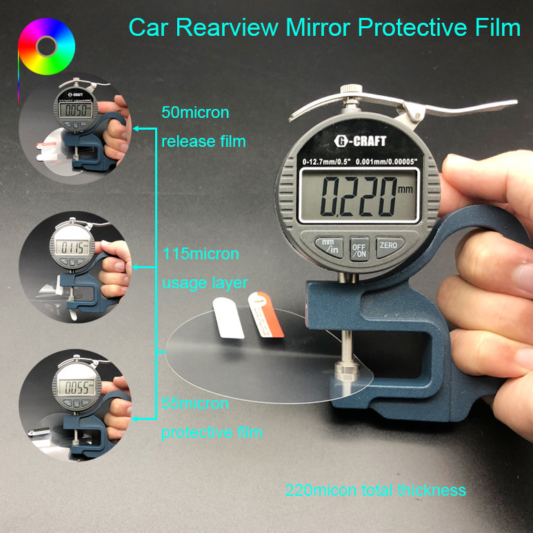 Round Shape 80mm/95mm/100mm Diameter Anti Rain Rainproof Film for Motorcycle Car Rearview Mirror