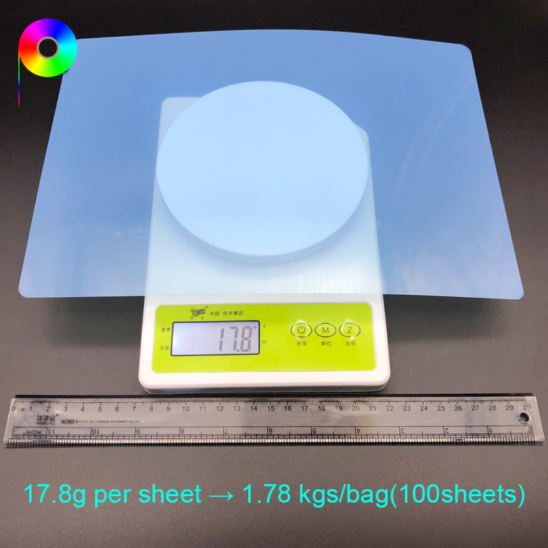210micron 8.3mil A4 Blue Based PET Inkjet Medical Film for Water Based Dye and Pigment Ink