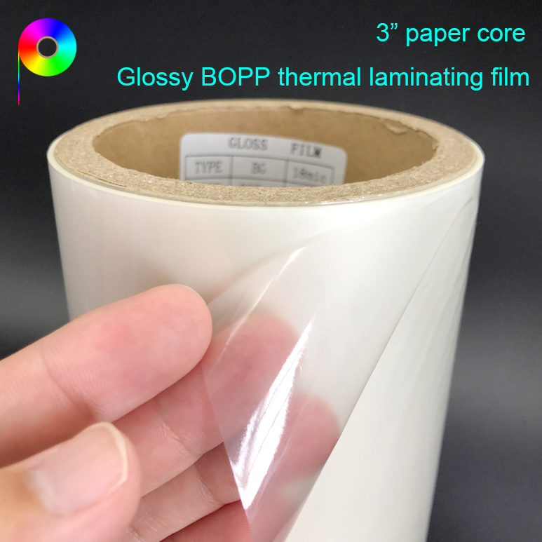 18micron 3 inch Paper Core Glossy BOPP Thermal Laminating Film for Paper Lamination