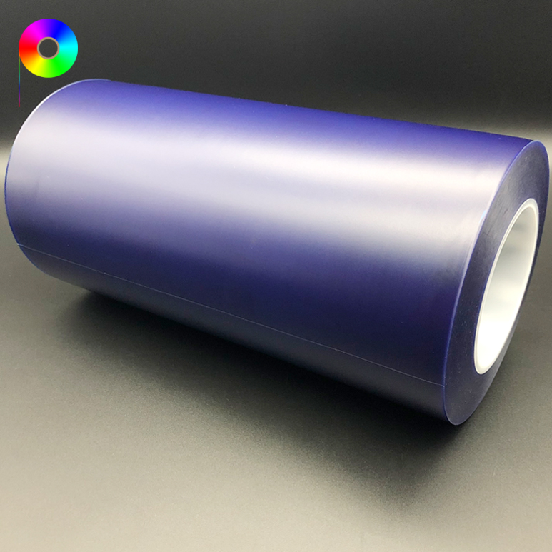85micron Sandblasting Appearance Self-adhesive Blue Color PVC Protective Film Roll