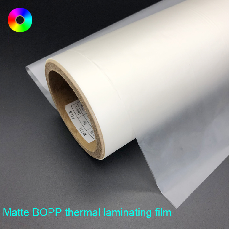 18 micron Matte BOPP Thermal Lamination Film Roll for Paper Gift Bag Lamination