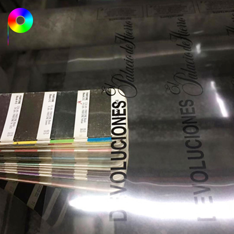 black color printed tamper proof film Pantone Single Color Printed Transparent Security Film for Tamper Evident Tape Making