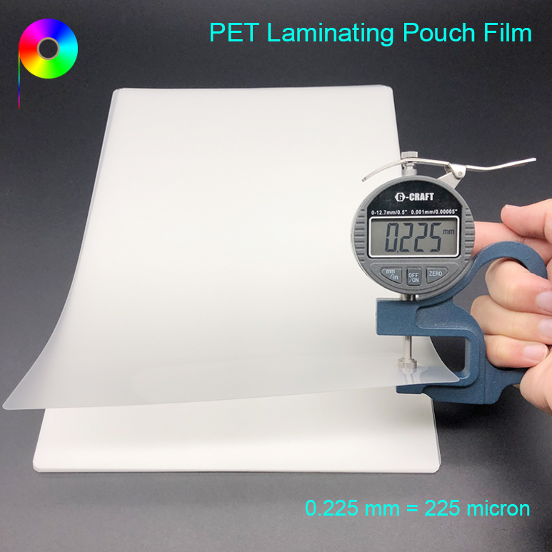 225 micron A4 Size Glossy Finish PET Lamination Pouches for Menu / Certificate Lamination