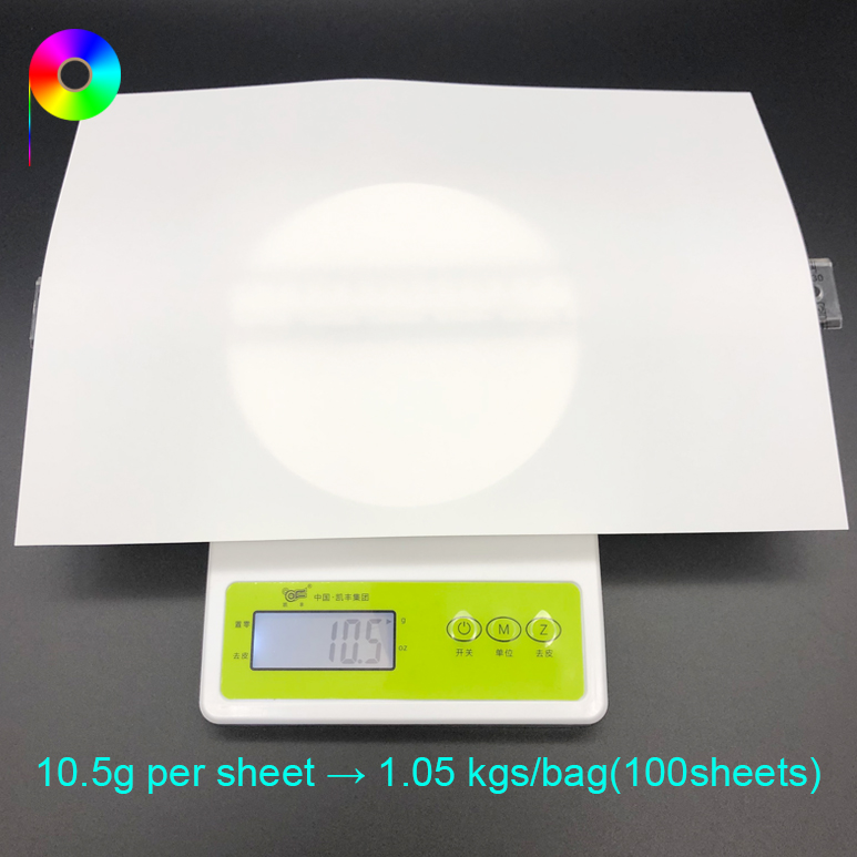 Double Sides Printable Laser Grade 130μm A4 Size Porcelain White PET Medical Printing Film