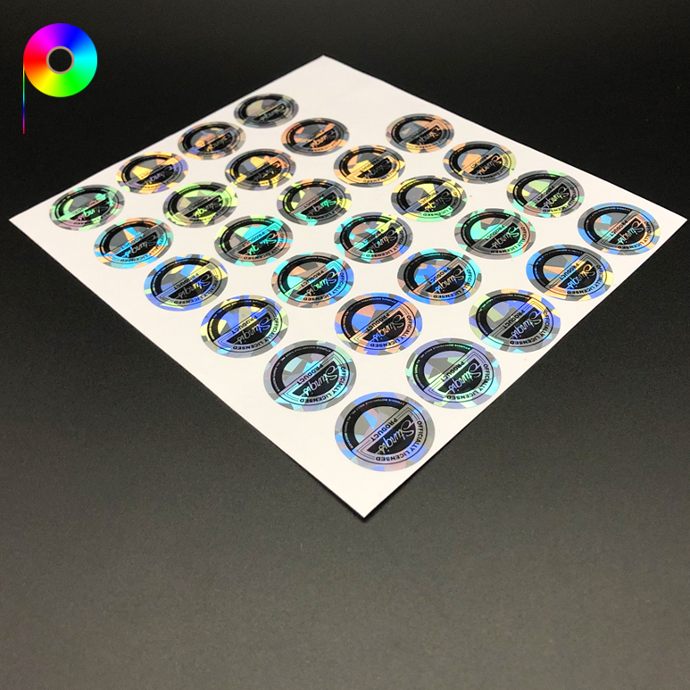 Custom Metalized Hologram Permanent Holographic Security Label with Brand Logo Printing