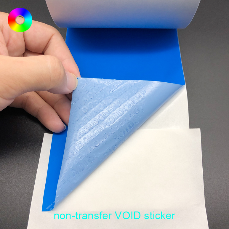 Customized Color PET Tamper-evident Non-transfer VOID Security Label / Sticker