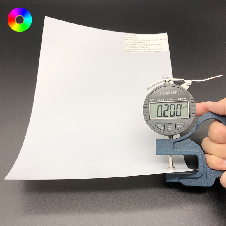 200micron Reverse Printing Backlit Film Suitable for Water Based Dye ink and Pigment Ink