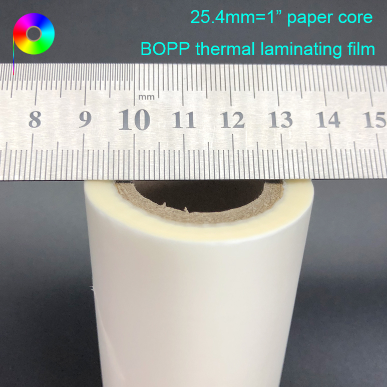 25.4mm Paper Core Corona Treatment 18 micron Gloss BOPP Laminating Film for Shopping Bags Lamination