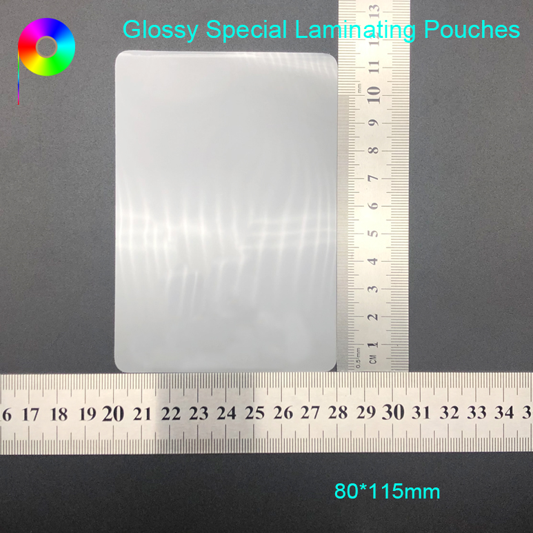 Clear Glossy 125 micron 5 mil 3 1/8" x 4 1/2" Special Size Laminating Pouches with Rounded Corner