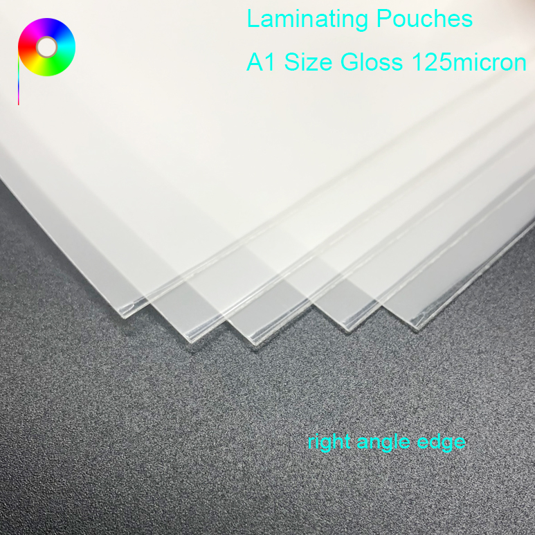 600mm*846mm Wide Format Laminating Pouches A1 Size Gloss 125 Micron - Pack of 25