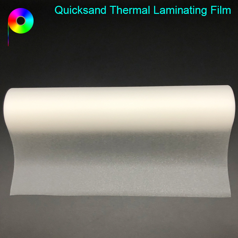 Excellent Sparkle Effect Transparent Micro-textured Embossed Quicksand Thermal Laminating Film
