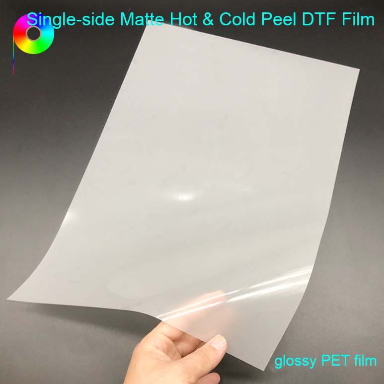 Hot and Cold Peel A3 Size Single Side Matte DTF Sheet Film for Printing