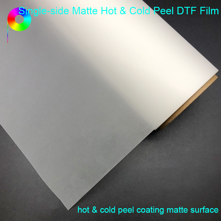 Cold & Hot Peel Single-side Matte Roll DTF Film for Clothing Products Printing
