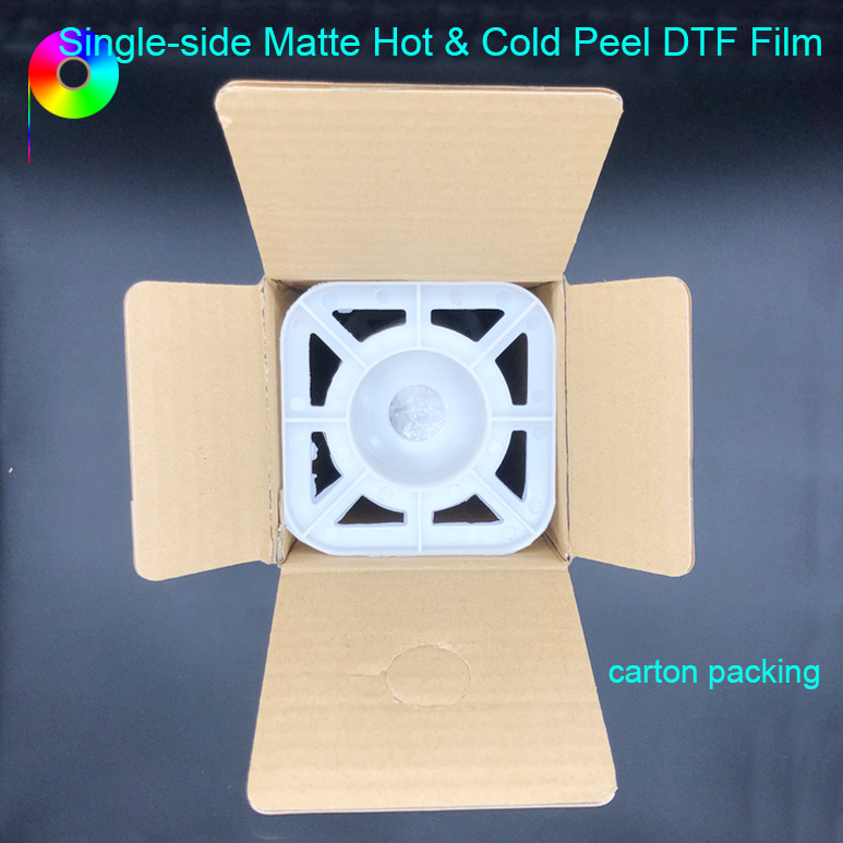 30cm*100m Single Side Matte Hot & Cold Peel DTF Film Roll for T-Shirt Printing