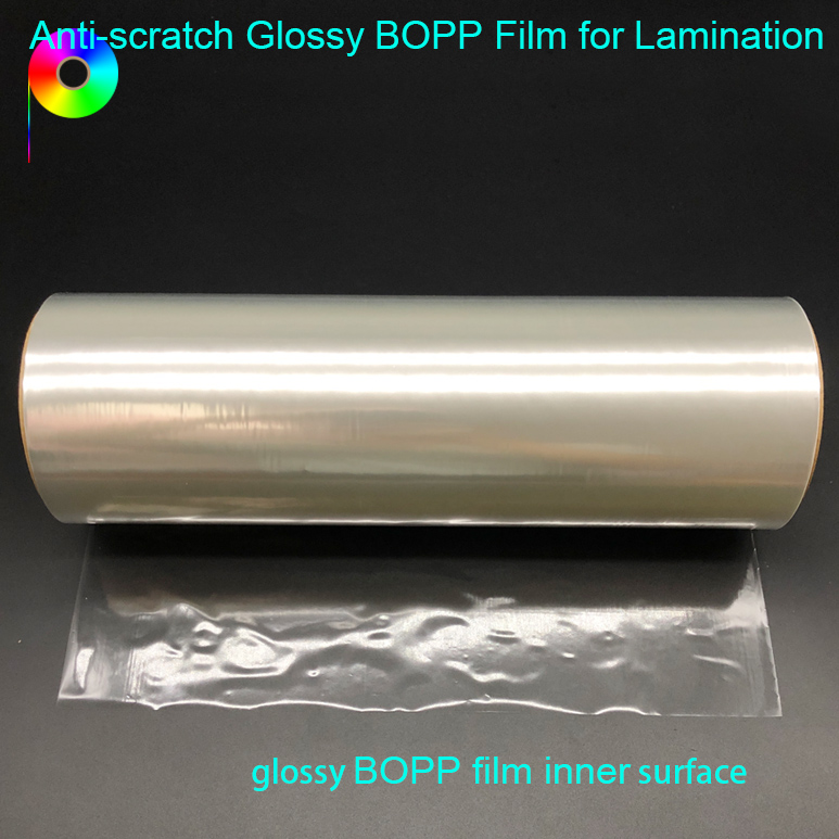 18micron Anti-Scratch Glossy BOPP Film for Prints Lamination by Wet or Dry Lamination