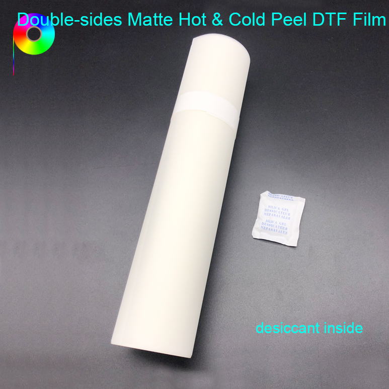 30cm Width Anti-slip Double Sides Matte Hot and Cold Peel DTF Film for Printing
