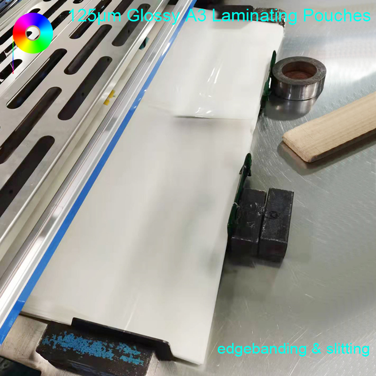 125micron A3 Size Short Side Sealed Glossy Laminating Pouches Film