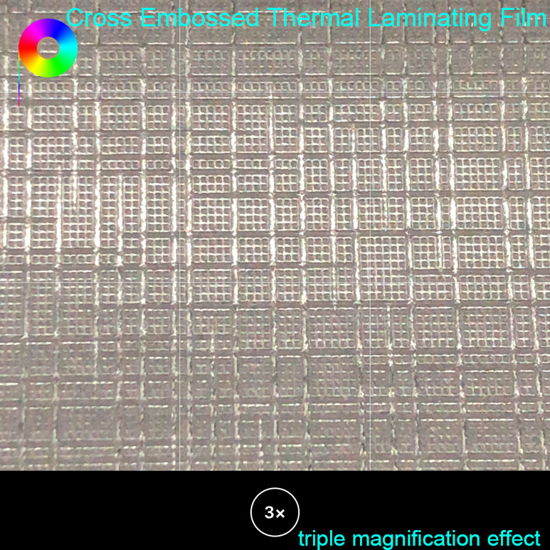 Prints Lamination Purpose Cross Pattern Embossed Transparent Thermal Lamination Film