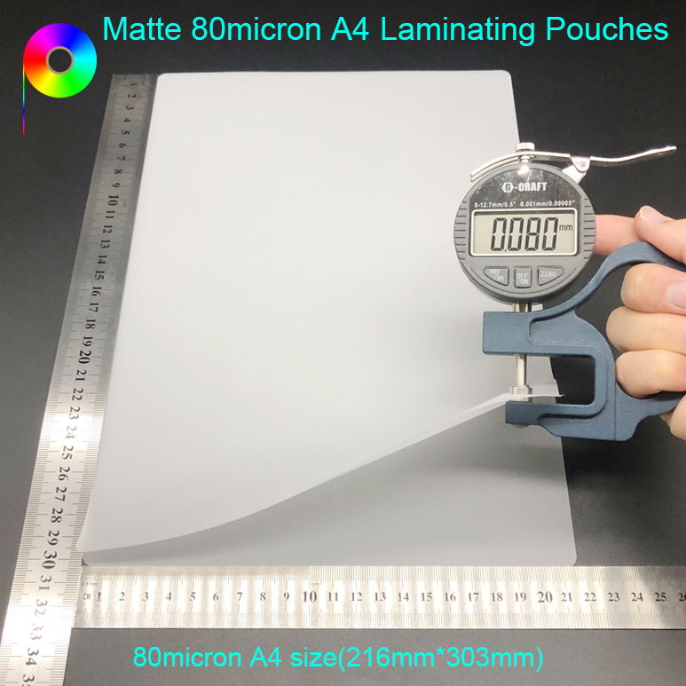 80μm A4 Size 216mm*303mm Matte Polyester Thermal laminating Film for Pouch Laminator
