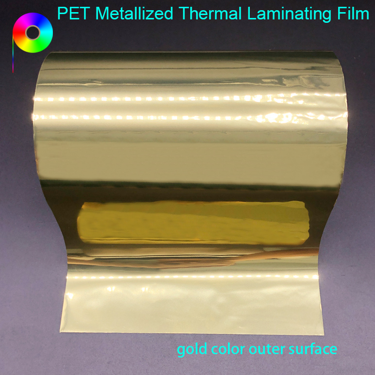 Gold Color PET Metallized Thermal Laminating Film for Prints' Lamination