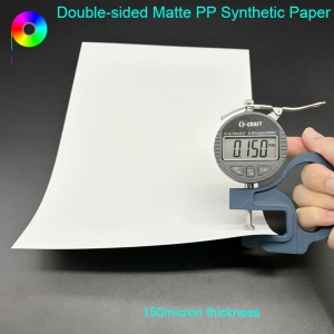 110gsm 150μm Double-Sided Matte PP Synthetic Paper for Thermal Transfer Ribbon Printing