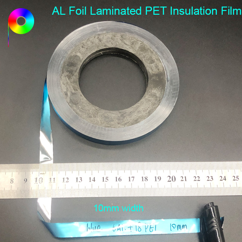 Blue Color 6µm Aluminum Foil Laminated with 18µm PET Insulation Film
