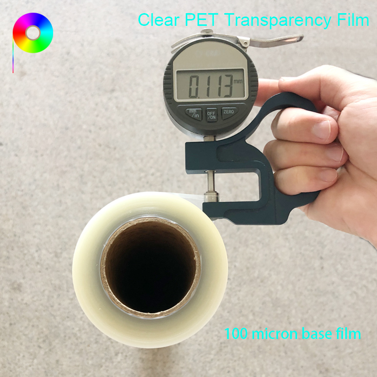 Clear PET Inkjet Film Roll For Commercial Inkjet Printer