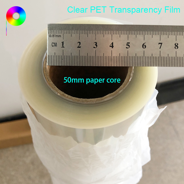 Clear PET Inkjet Film Roll For Commercial Inkjet Printer