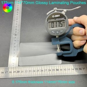 175micron 7mil Long Side Opening Laminating Pouches Size 2-3/4"x4-1/2"(70x114mm)