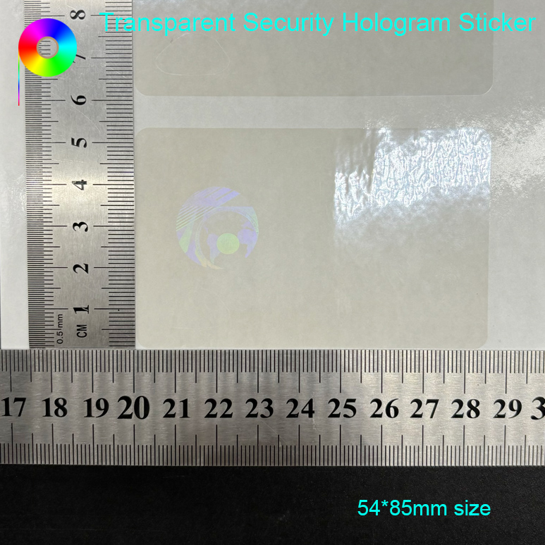 Custom Transparent PET Hologram Overlay Sticker For PVC Plastic Card