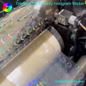 hologram sticker production process Transparent Appearance Customized Hologram Effect Holographic Sticker with Various Shapes or Size