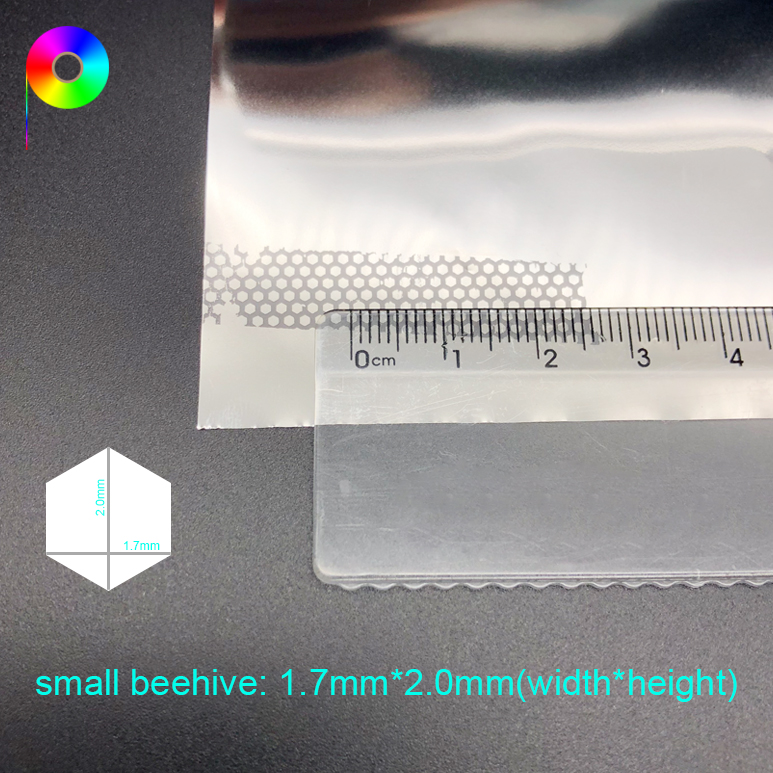 Small Beehive 25micron Silver Tamper Evident Honeycomb Film for Hologram Sticker Making