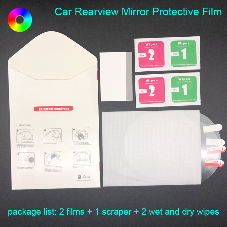 Transparent/Blue Color Oval Shape 100mm*145mm 100mm*150mm Ellipse Rearview Mirror Rainproof Film