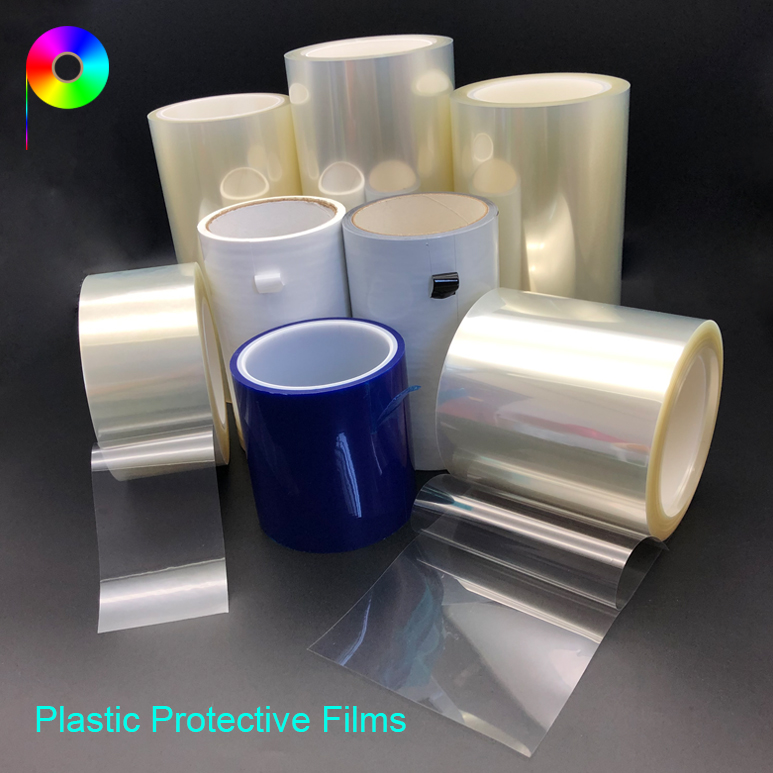 Various Adhesion and Property PE / PET / PVC Plastic Protective Film China Supplier