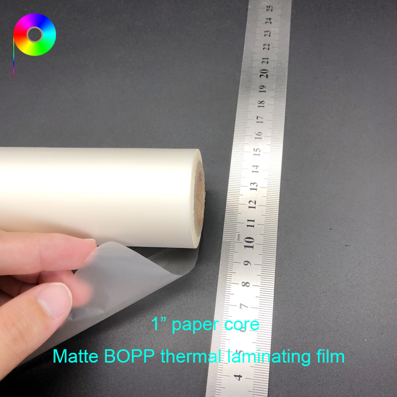 1" Core Customized Width Matt BOPP Hot Laminating Film 18 micron for Paper Prints Lamination