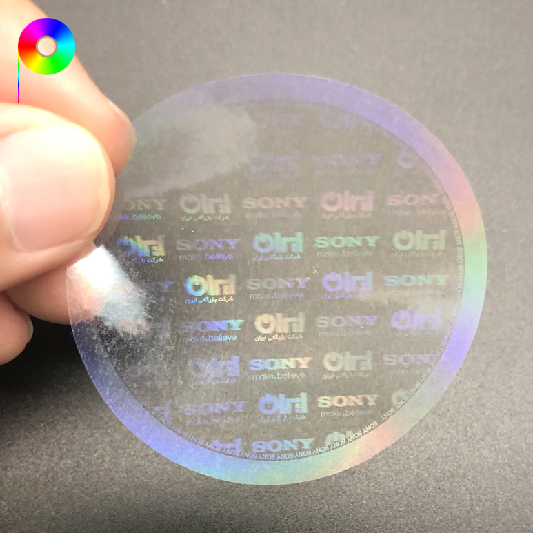 Transparent Appearance Customized Hologram Effect Holographic Sticker with Various Shapes or Size