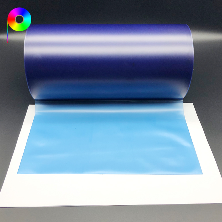 85micron Sandblasting Appearance Self-adhesive Blue Color PVC Protective Film Roll