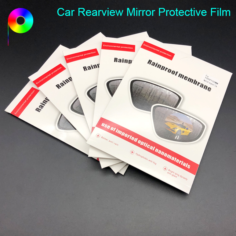 Transparent/Blue Color Oval Shape 100mm*145mm 100mm*150mm Ellipse Rearview Mirror Rainproof Film