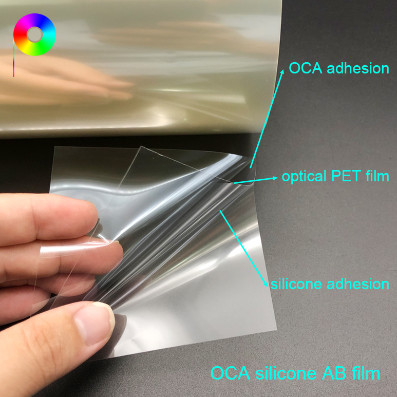 210micron 8.3mil Automatic Exhaust OCA Silicone Adhesion AB Film for Tempered Glass Protection