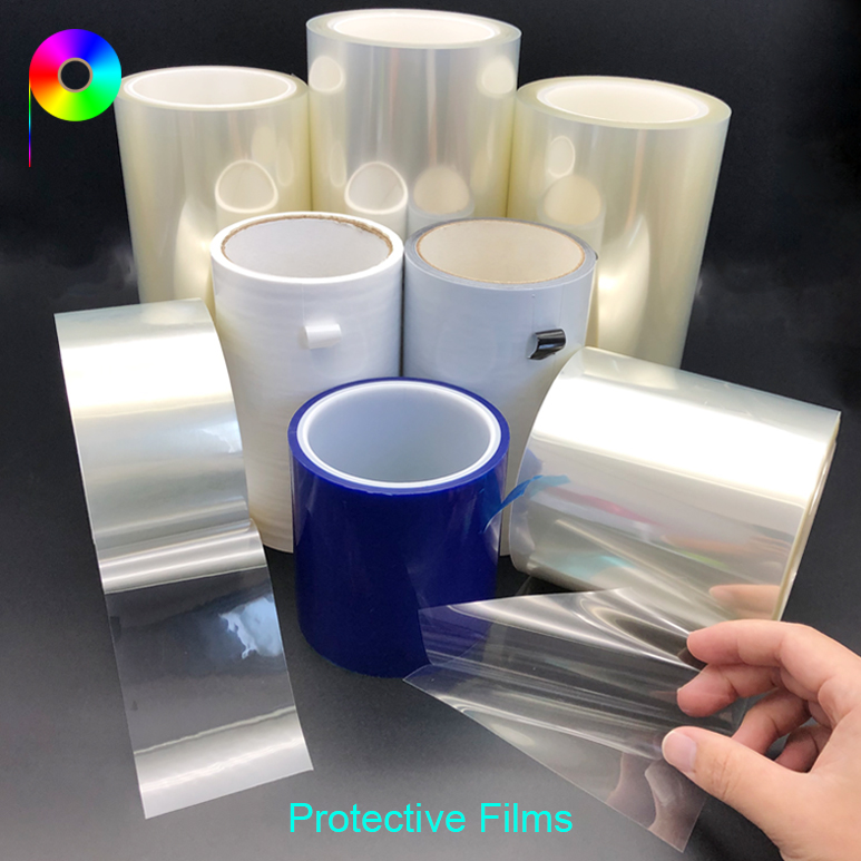 Various Adhesion and Property PE / PET / PVC Plastic Protective Film China Supplier