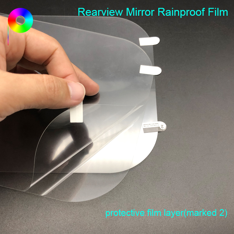 160mm*350mm Size R40mm Round Corner Anti Fog Anti Rain Rearview Mirror Rainproof Film for Truck