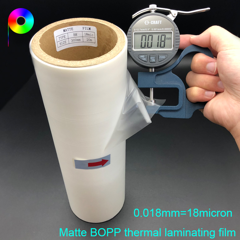 18 micron Matte BOPP Thermal Lamination Film Roll for Paper Gift Bag Lamination