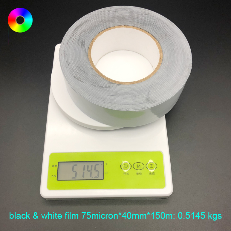 black and white film weight 75micron 500g Adhesion High Tack Black & White PE Protective Film for Aluminum Profile