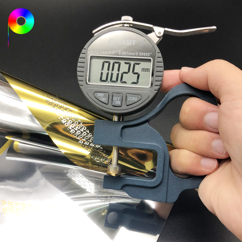 25 micron VOID gold tamper evident film Partial Transfer Custom Tamper Proof PET Tamper Evident Film with Customized Color