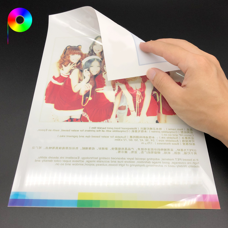 backilit film front printing 160micron Front Printing Backlit Film for Water-based/Oil-based Dye Ink and Pigment Ink
