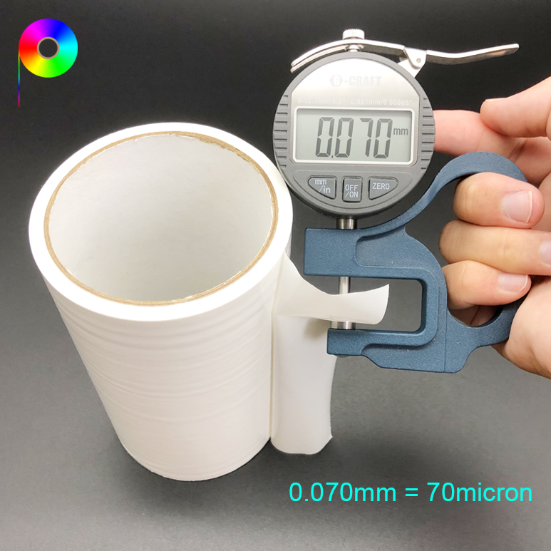 70 micron milky white protective film 70 micron 600 g/25mm High Adhesion Printable PE Milky White Protective Film Roll