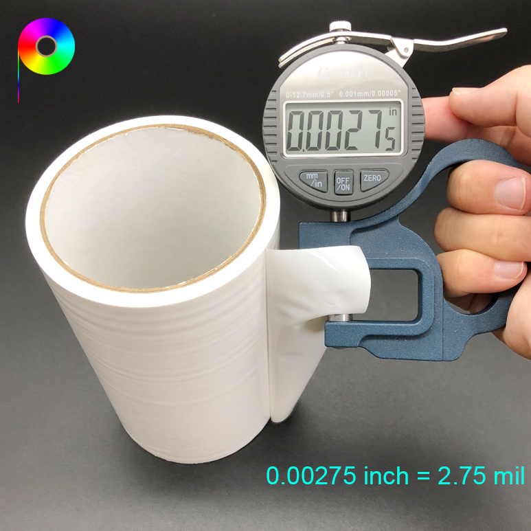 2.75 mil milky white protective film 70 micron 600 g/25mm High Adhesion Printable PE Milky White Protective Film Roll